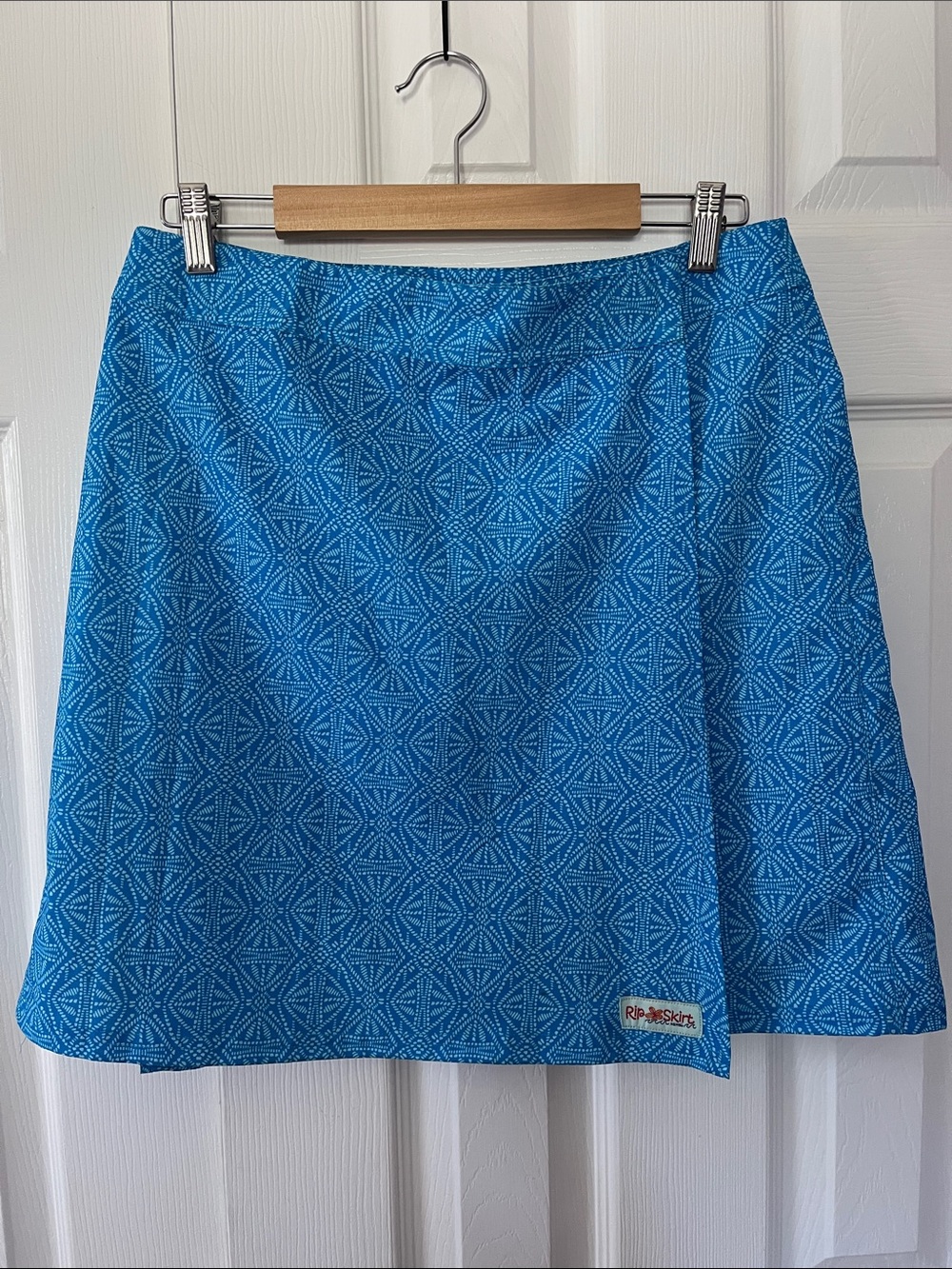Ripskirt Hawaii Aztec wrap swim cover  women Small length 2 Blue white beach